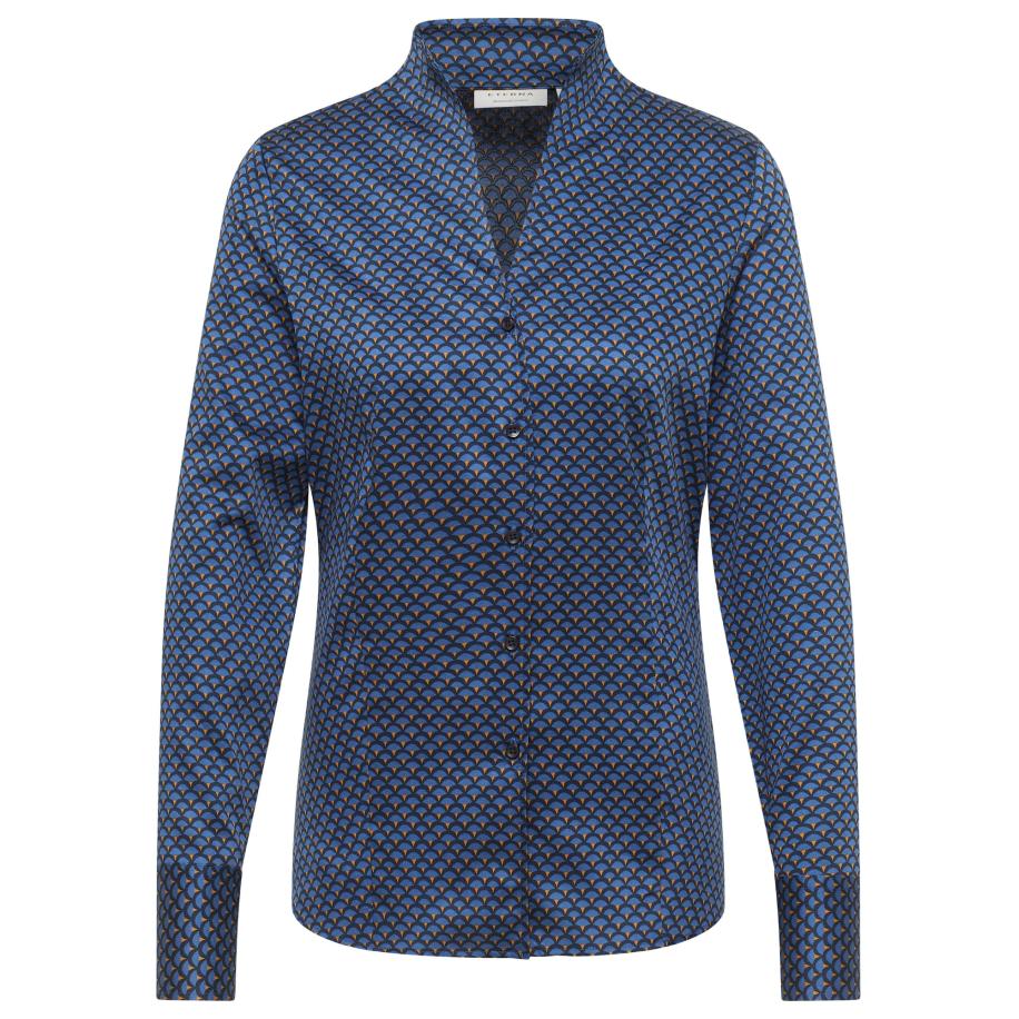 Eterna ETERNA Blouse blauw / nachtblauw / oranje -