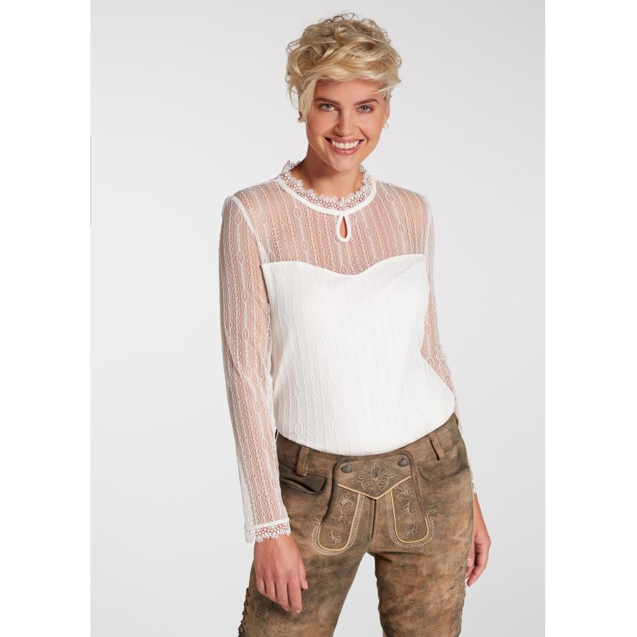 Spieth & Wensky SPIETH & WENSKY Klederdracht blouse Pelly wit -