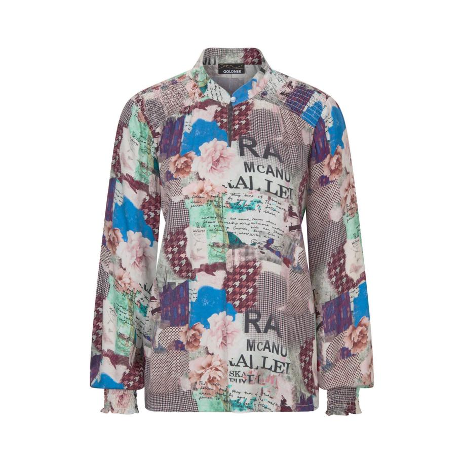 Goldner Goldner Blouse blauw / grijs / groen / lila / rosa -