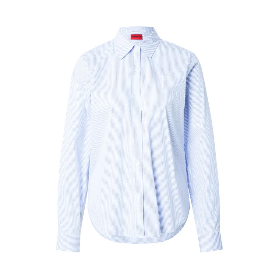 Hugo Boss HUGO Blouse Essential lichtblauw / offwhite -