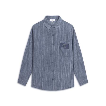 Twist Twist Blouse blauw denim / wit