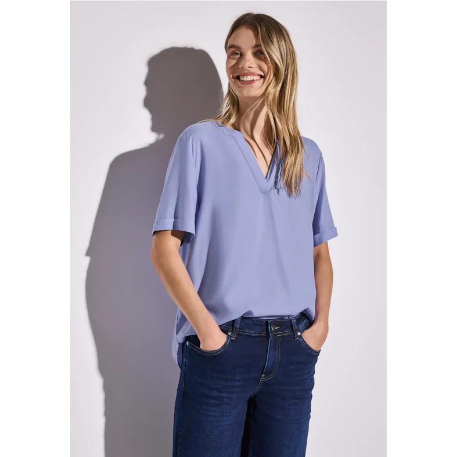 Street One Blouse in effen kleur Paars