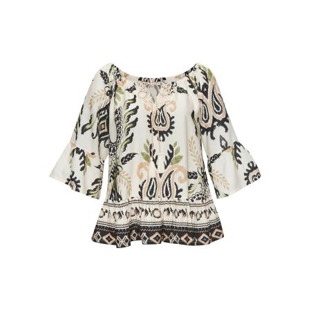 Buffalo BUFFALO Blouse beige / sand / olijfgroen / zwart