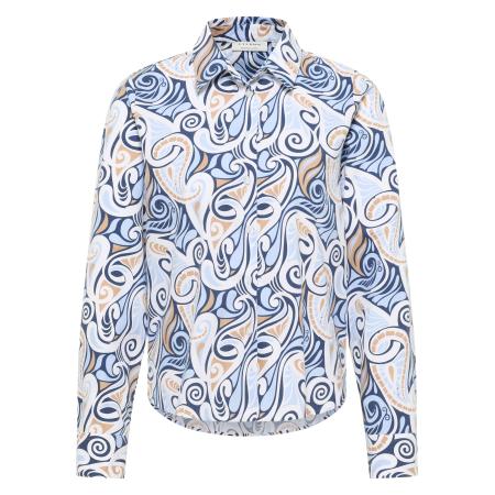Eterna ETERNA Blouse beige / navy / lichtblauw / wit
