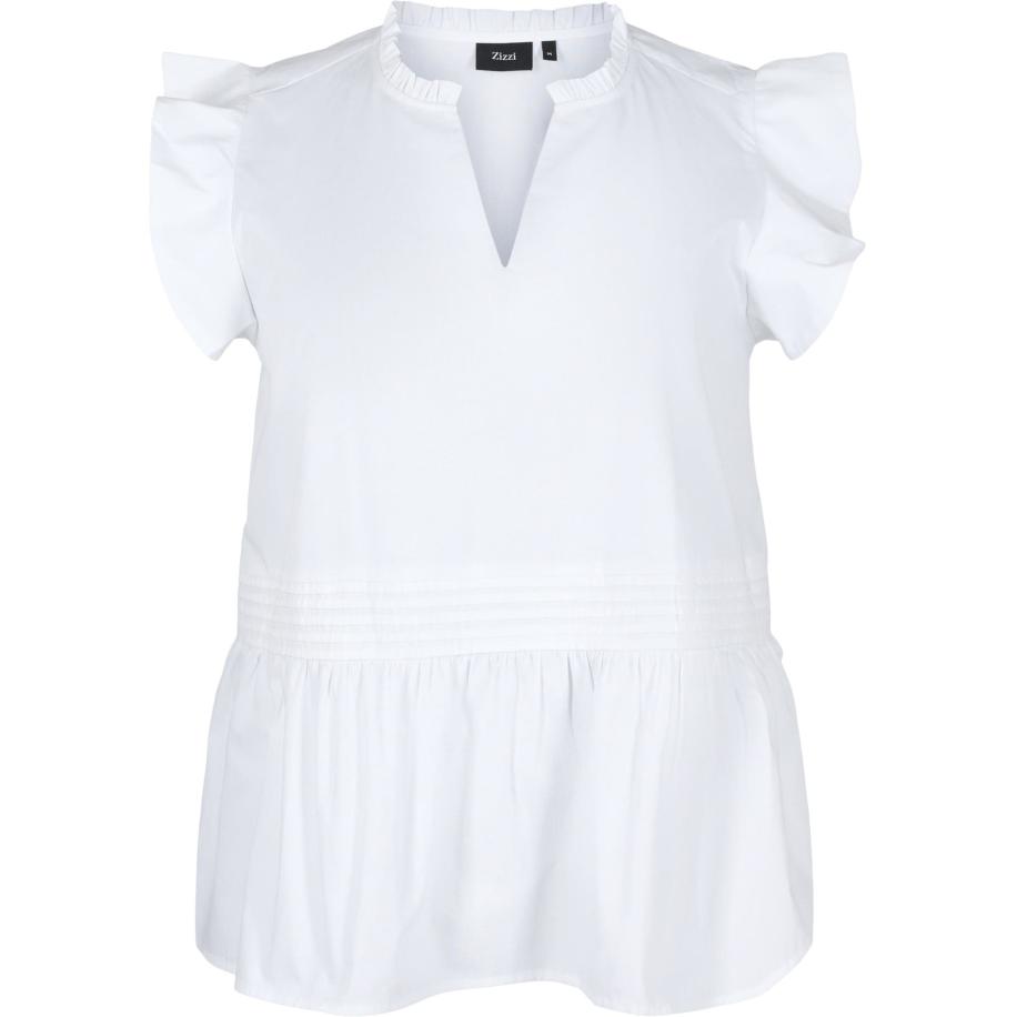 Zizzi Zizzi Blouse EMA wit -