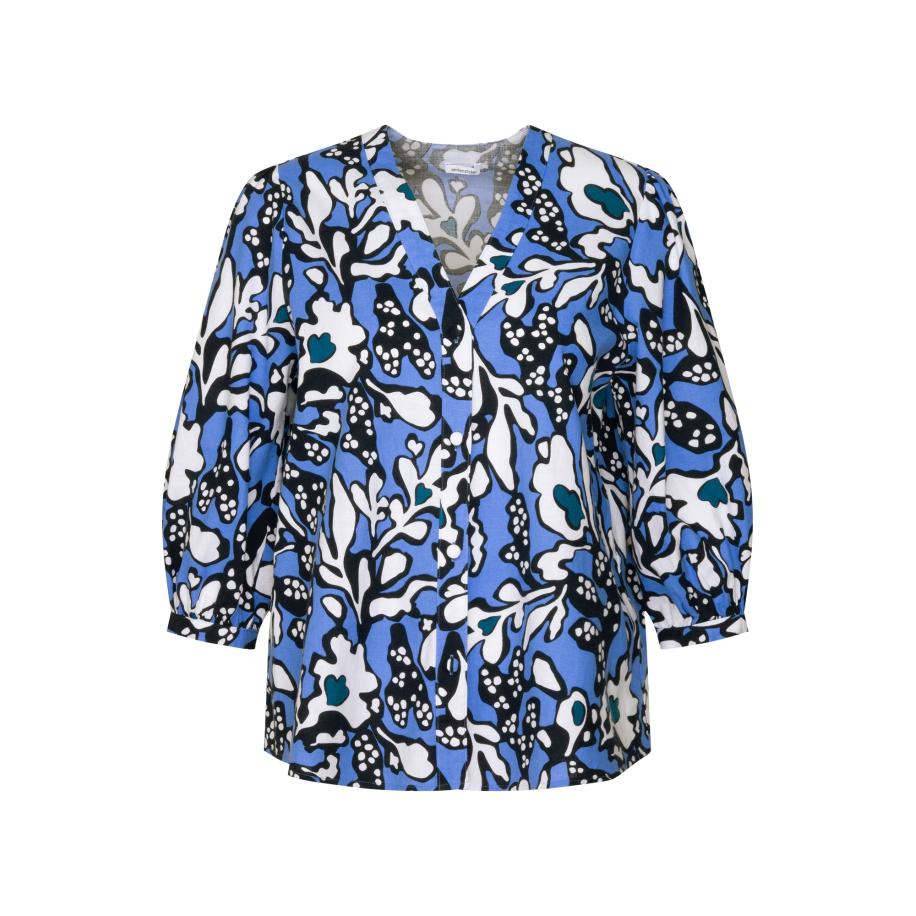 Seidensticker SEIDENSTICKER Blouse indigo / lichtblauw / wit -