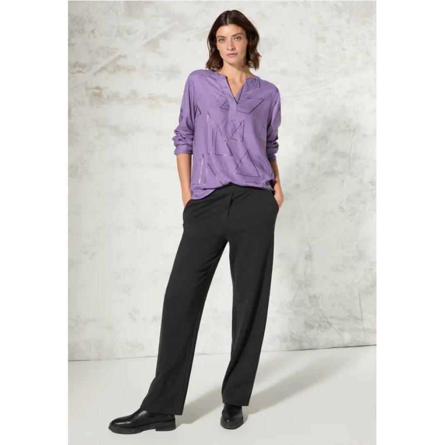 CECIL Blouse met folieprint Paars