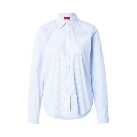 Hugo Boss HUGO Blouse Essential lichtblauw / offwhite