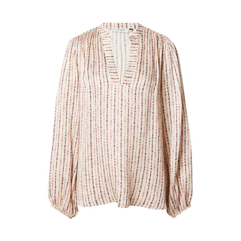 Summum Summum Blouse lichtbeige / lavendel / zwart -