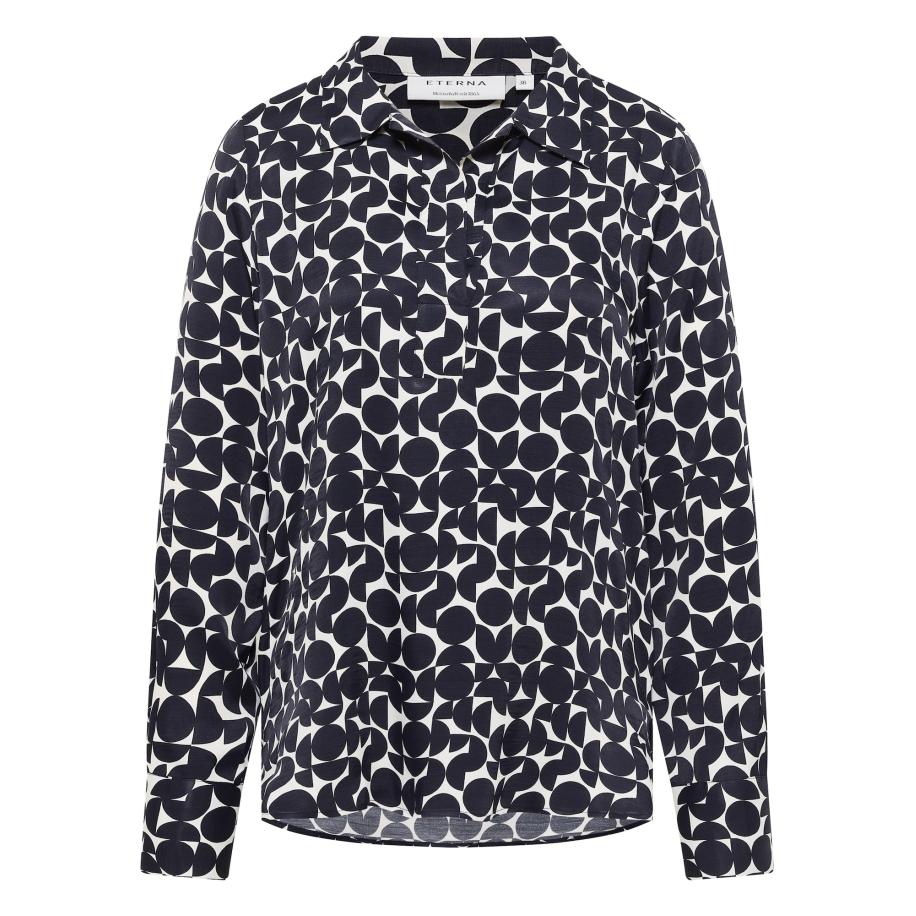 Eterna ETERNA Blouse zwart / wit -
