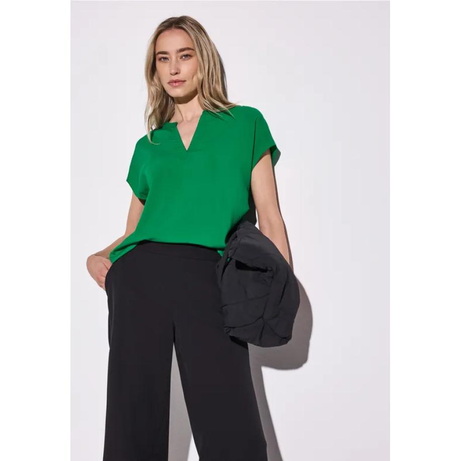 Street One Blouse in effen kleur Groen