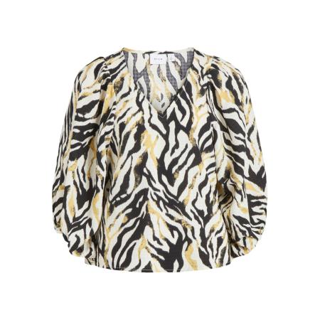 Vila VILA Blouse CLUDIA geel / grijs / zwart / wit