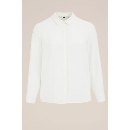 WE Fashion Dames regular fit blouse - Curve - Regular fit - Gebroken wit - Plus Size Maat: 44