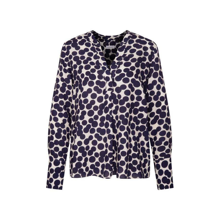 SEIDENSTICKER Blouse donkerblauw / wit Wit