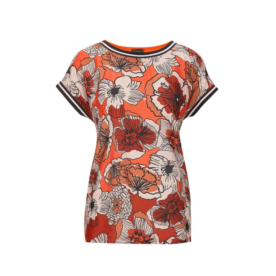 Goldner Goldner Blouse perzik / zalm roze / rood / zwart -