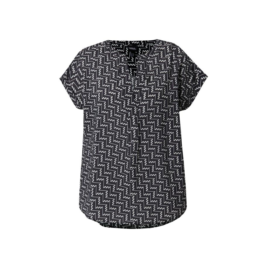 Ulla Popken Ulla Popken Tuniek zwart / wit -