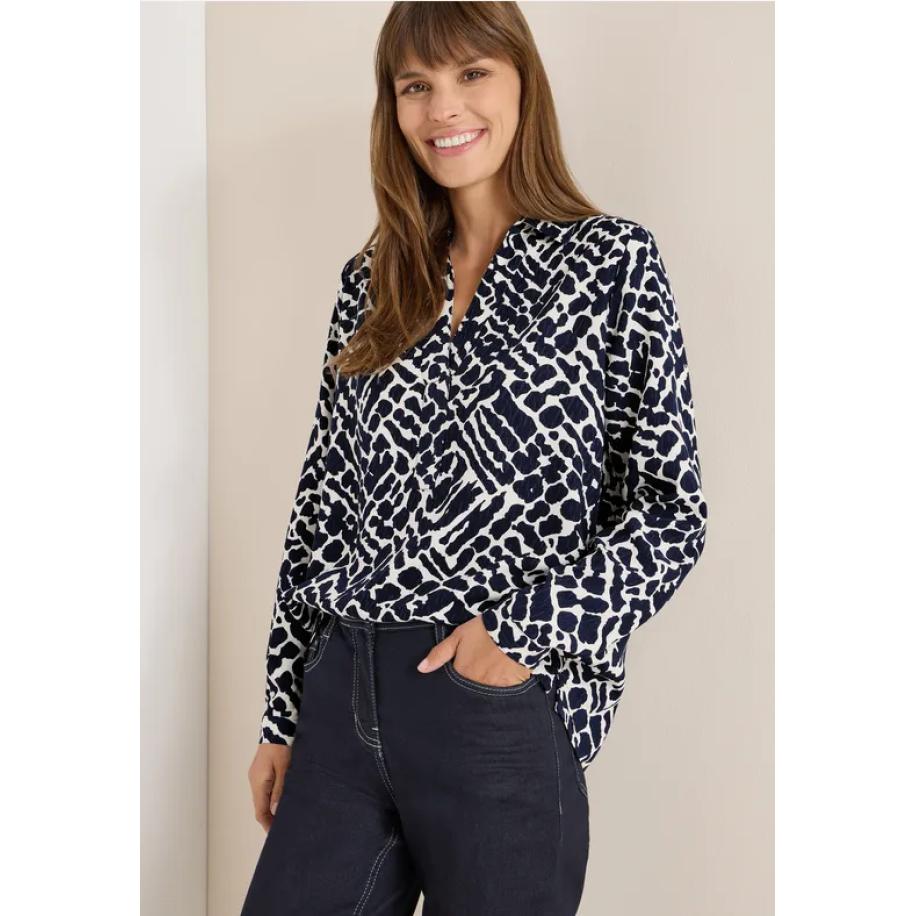 CECIL Gedessineerde blouse Blauw