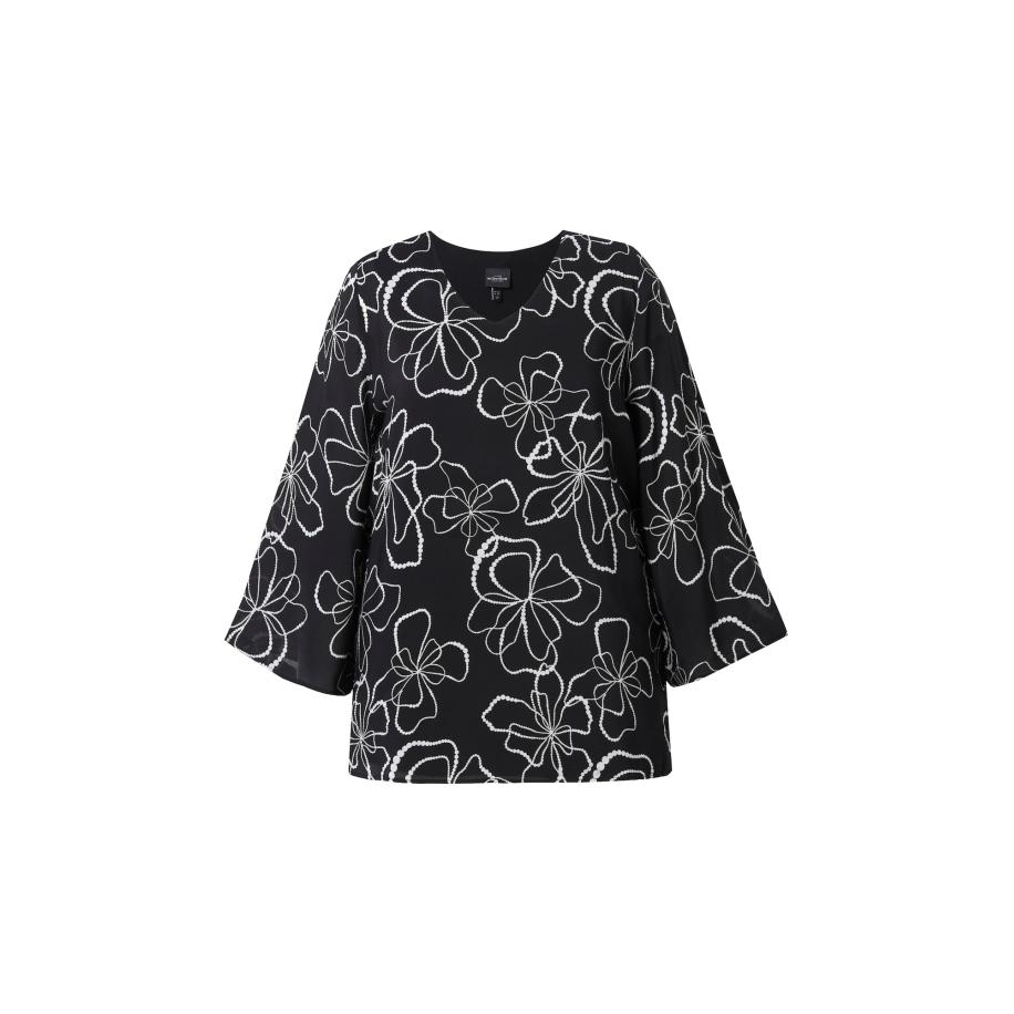 Ulla Popken Ulla Popken Blouse zwart / wit -
