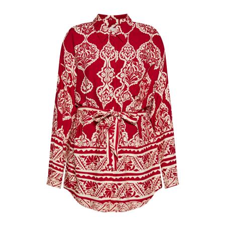 Usha Usha Blouse donkerrood / wit
