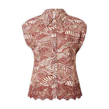 Only ONLY Blouse ONLLOU crème / roestbruin