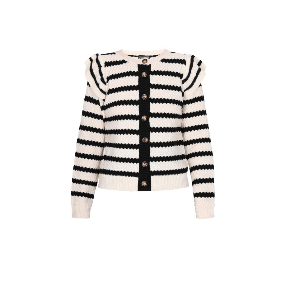 DreiMaster DreiMaster Vintage Gebreid vest zwart / wit -