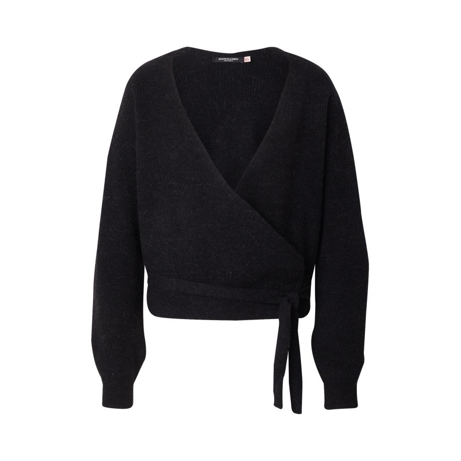 Scotch & Soda SCOTCH & SODA Gebreid vest FUZZY WRAP antraciet -