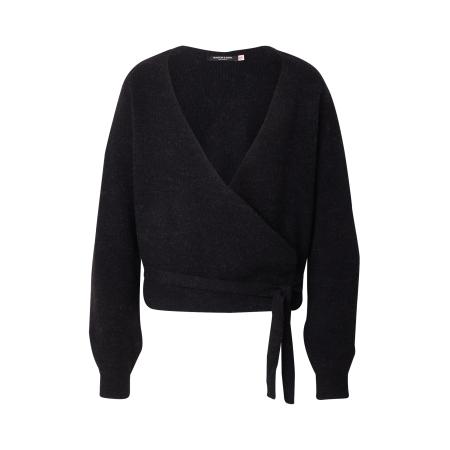 Scotch & Soda SCOTCH & SODA Gebreid vest FUZZY WRAP antraciet