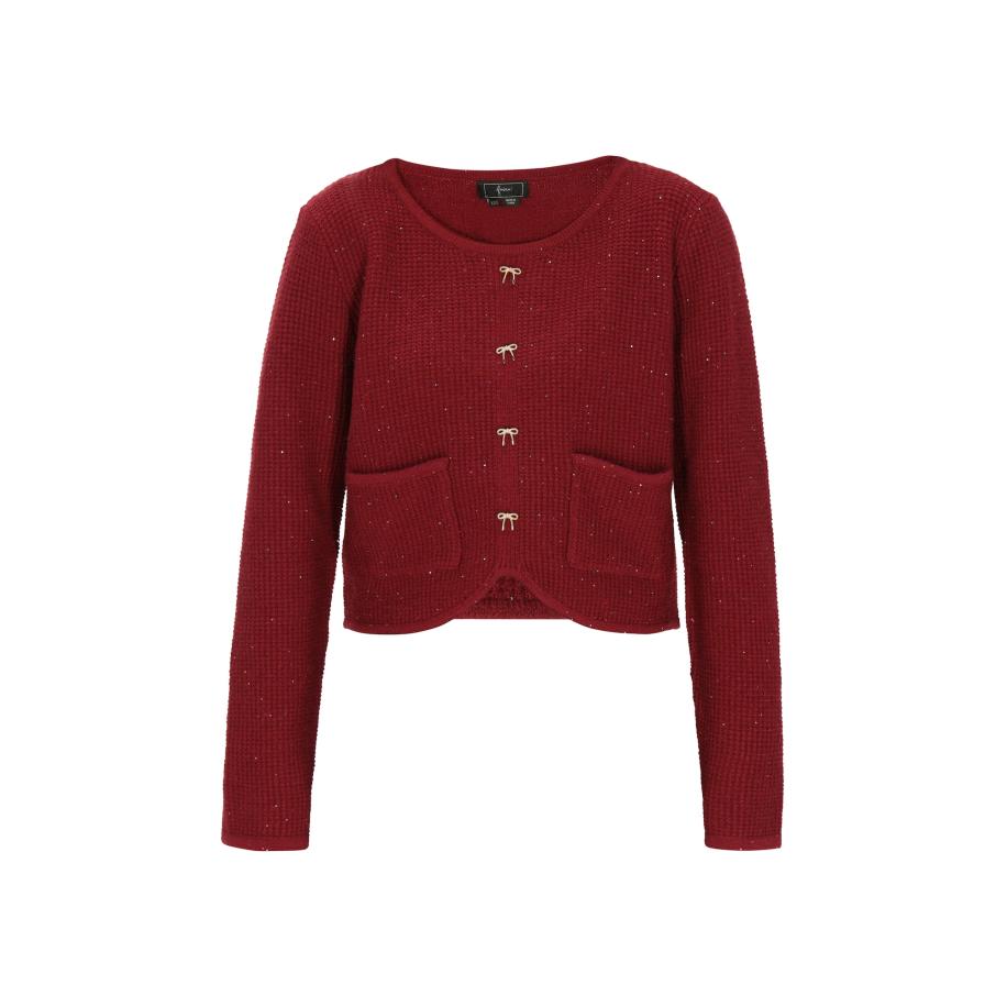 Faina faina Gebreid vest bourgogne -