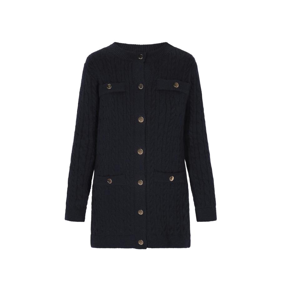 DreiMaster DreiMaster Klassik Gebreid vest marine -