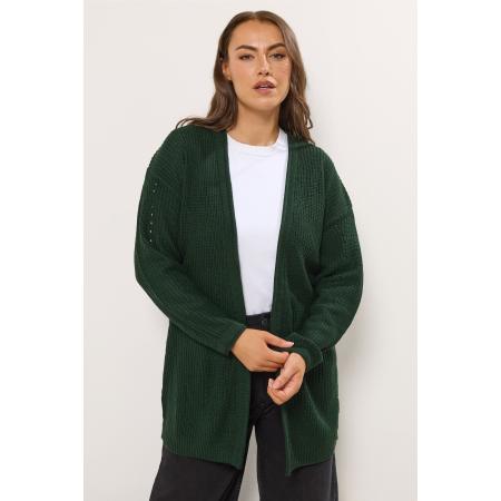 Yours Curve Forest Green Gebreide Cardigan Size 62-64