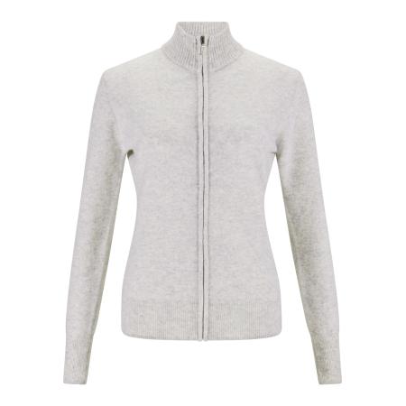 CASH-MERE.CH CASH-MERE.CH Gebreid vest lichtgrijs