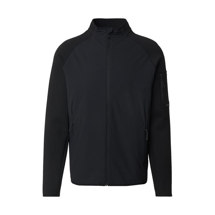 Hugo Boss BOSS Sweatvest FZ Urban Tech grijs / zwart -