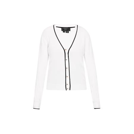 Faina faina Gebreid vest zwart / offwhite