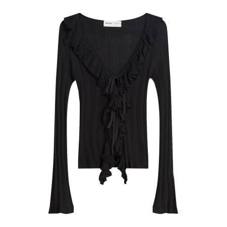 Bershka Bershka Gebreid vest zwart