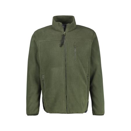 Lerros LERROS Fleece jas olijfgroen / zwart