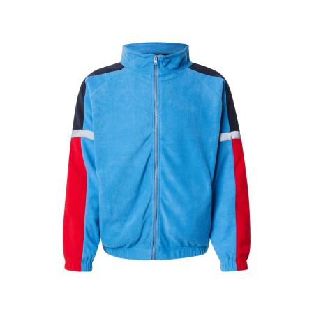 Denim Project Denim Project Fleece jas Luke lichtblauw / donkerblauw / grijs / rood