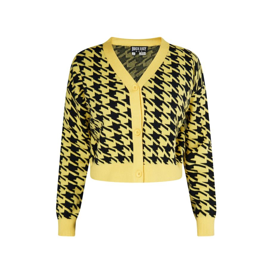 ROCKEASY ROCKEASY Gebreid vest geel / zwart -