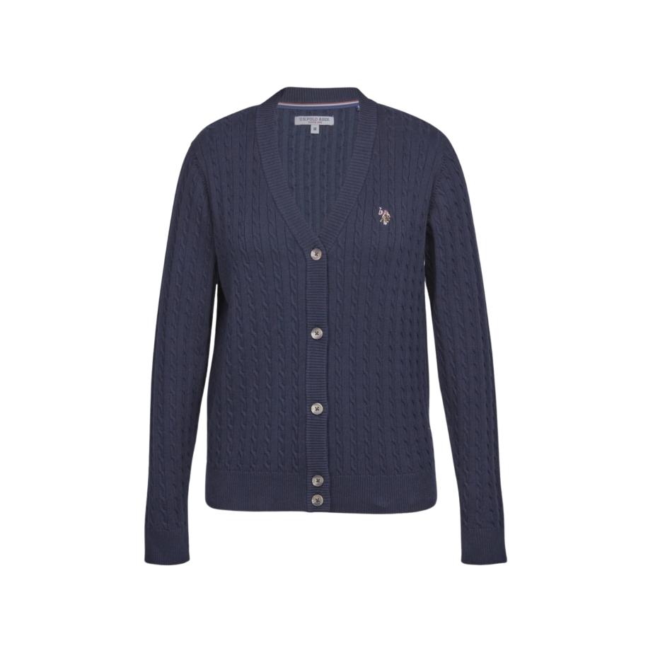 U.S. Polo Assn. U.S. POLO ASSN. Gebreid vest Gill lichtbeige / saffier / ombergrijs / bloedrood -