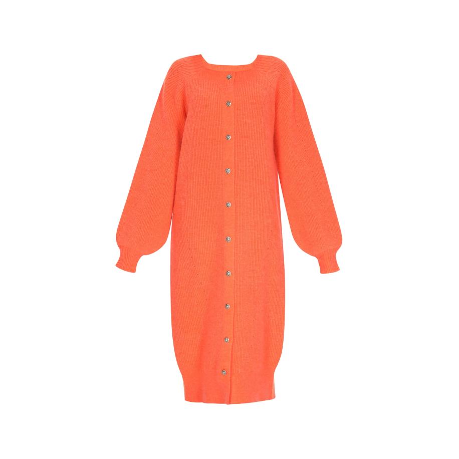 IZIA IZIA Gebreid vest oranje -