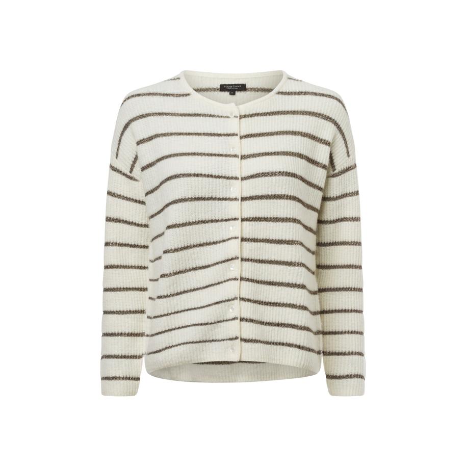 Marie Lund Marie Lund Gebreid vest Vipinna ecru / goud -