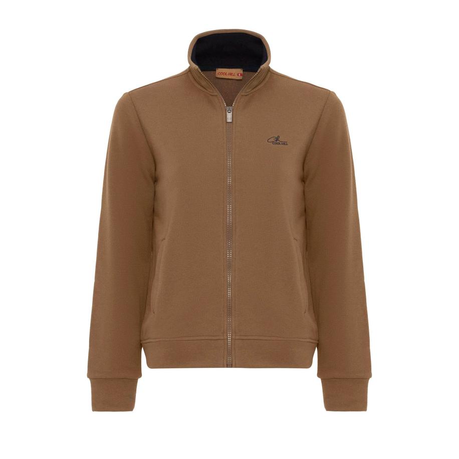 Cool Hill Cool Hill Sweatvest bruin -