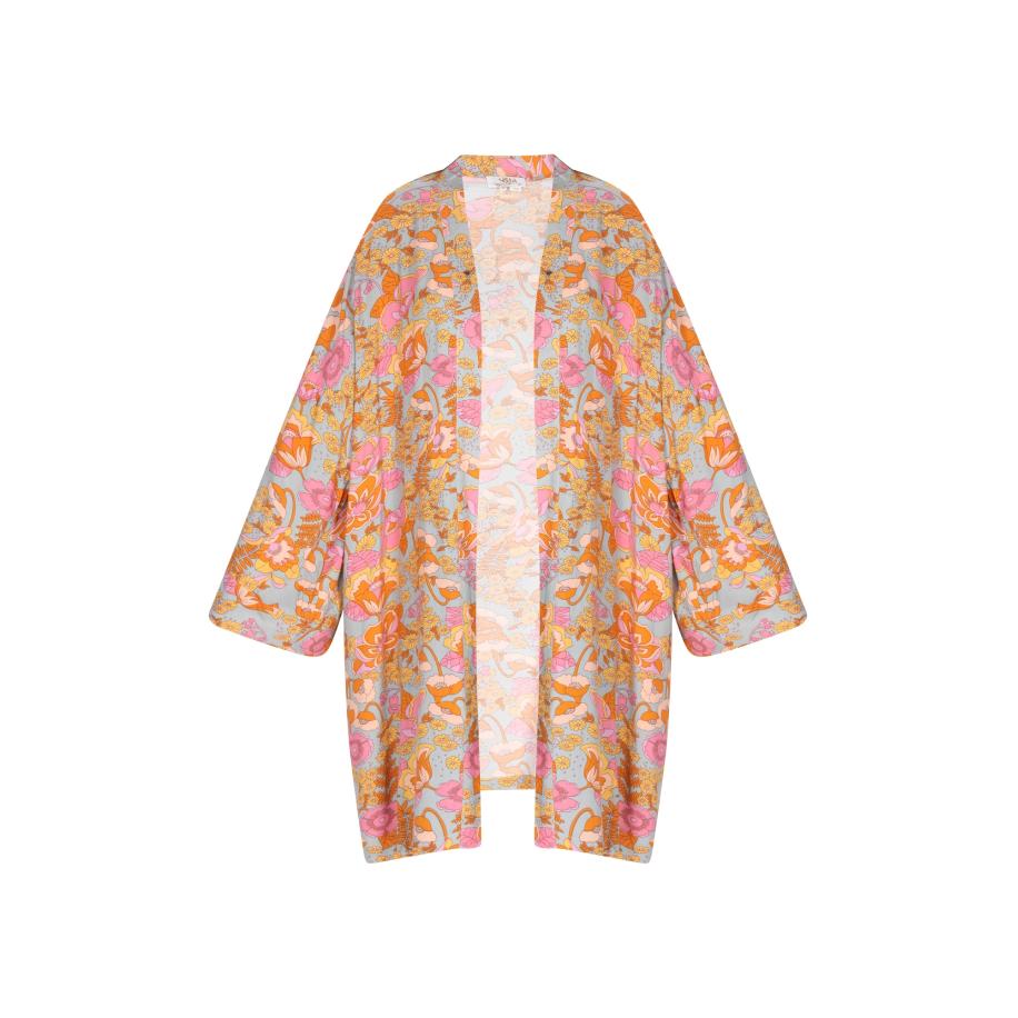 Usha usha FESTIVAL Kimono geel / stone grey / oranje / pink -