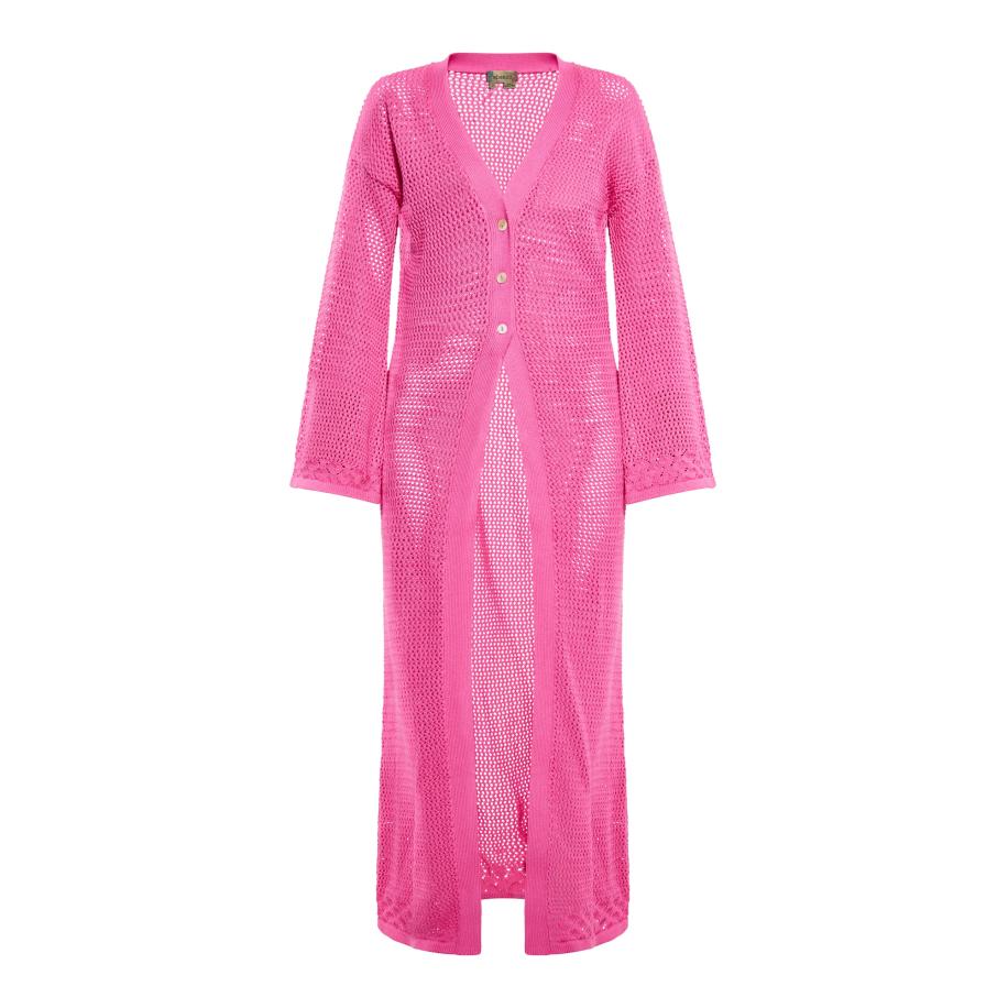 ebeeza ebeeza Gebreid vest pitaja roze -