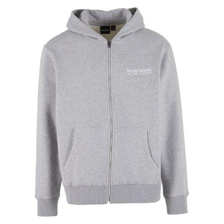 Bruno Banani Bruno Banani Sweatvest Duncan grijs / grijs gemêleerd / wit