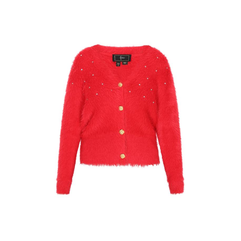 Faina faina Gebreid vest rood -