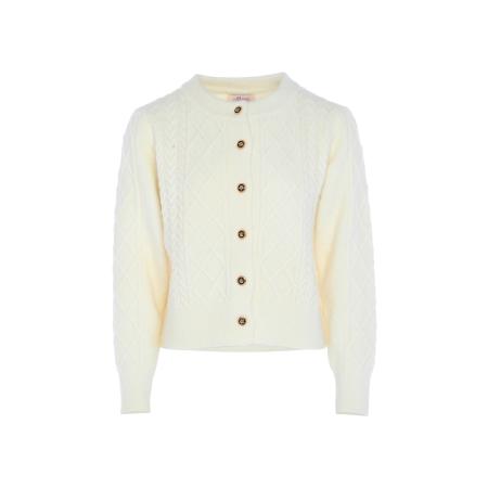 aleva aleva Gebreid vest wolwit