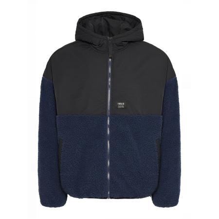 Solid !Solid Fleece jas Mark blauw / zwart
