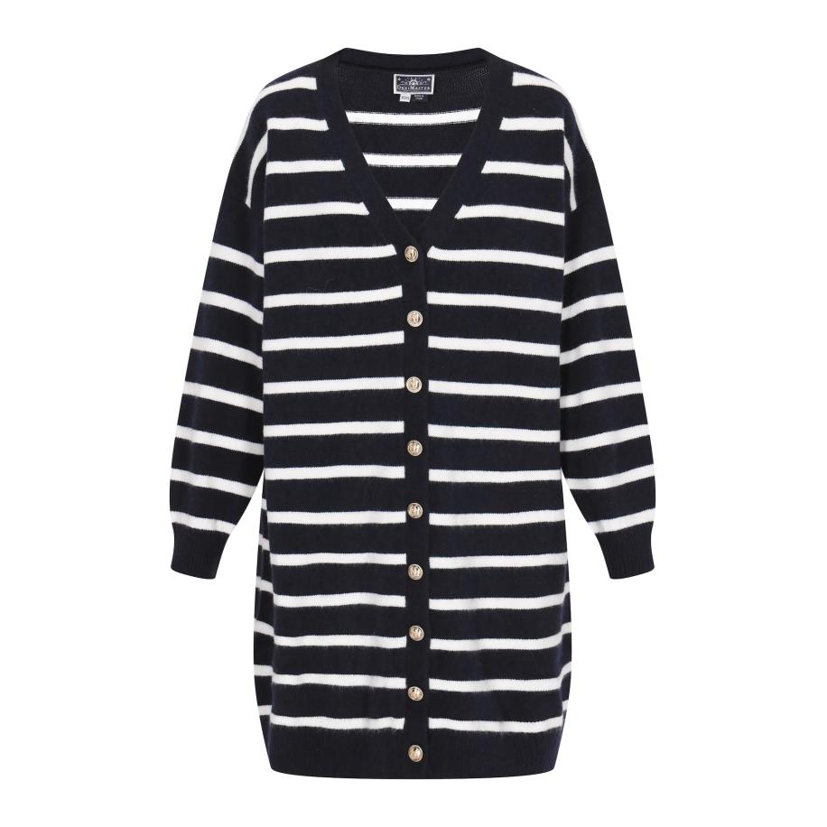 DreiMaster DreiMaster Maritim Gebreid vest nachtblauw / wit -