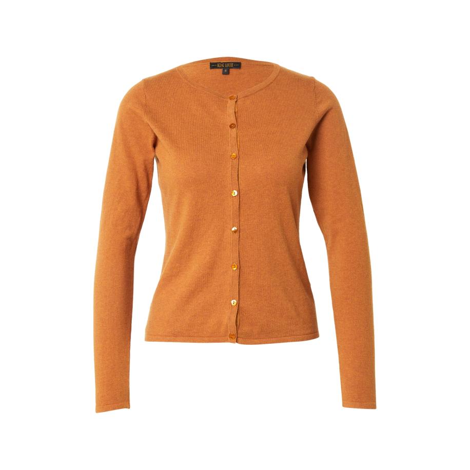 King Louie King Louie Gebreid vest donkeroranje -