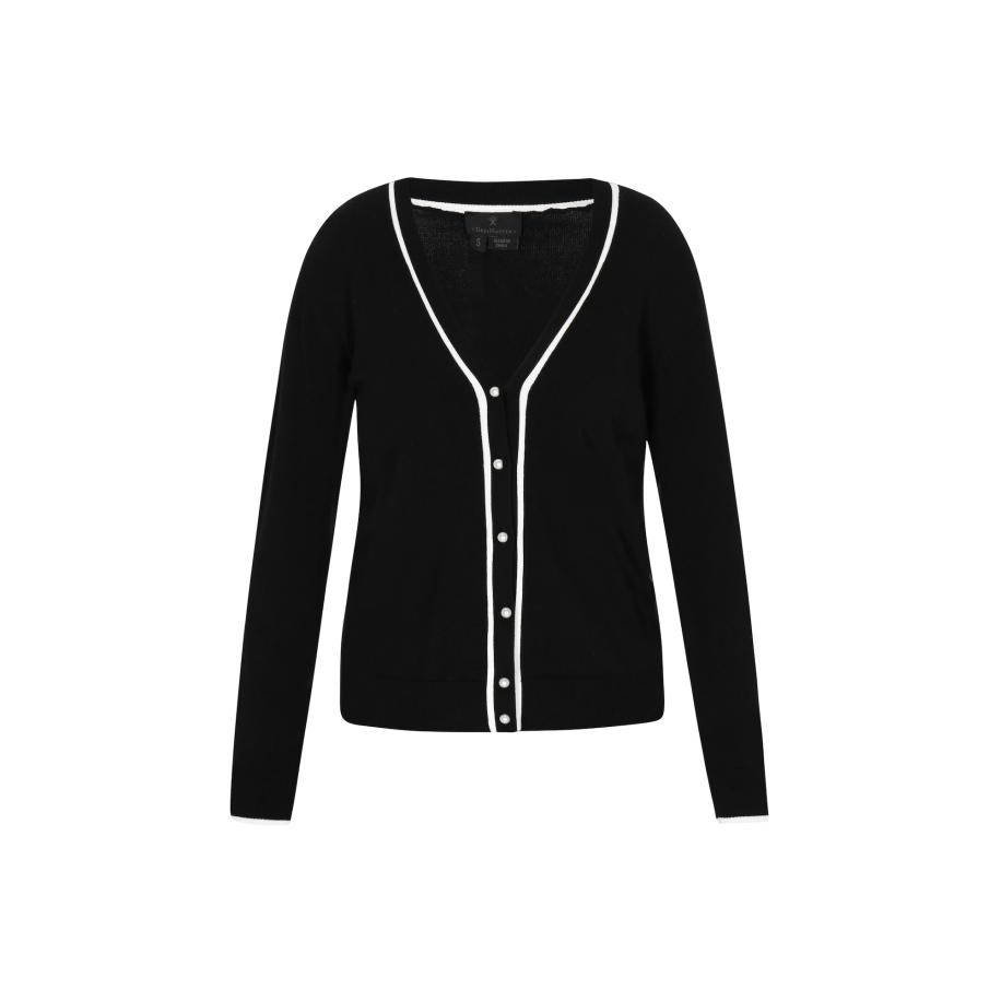 DreiMaster DreiMaster Klassik Gebreid vest zwart / wit -